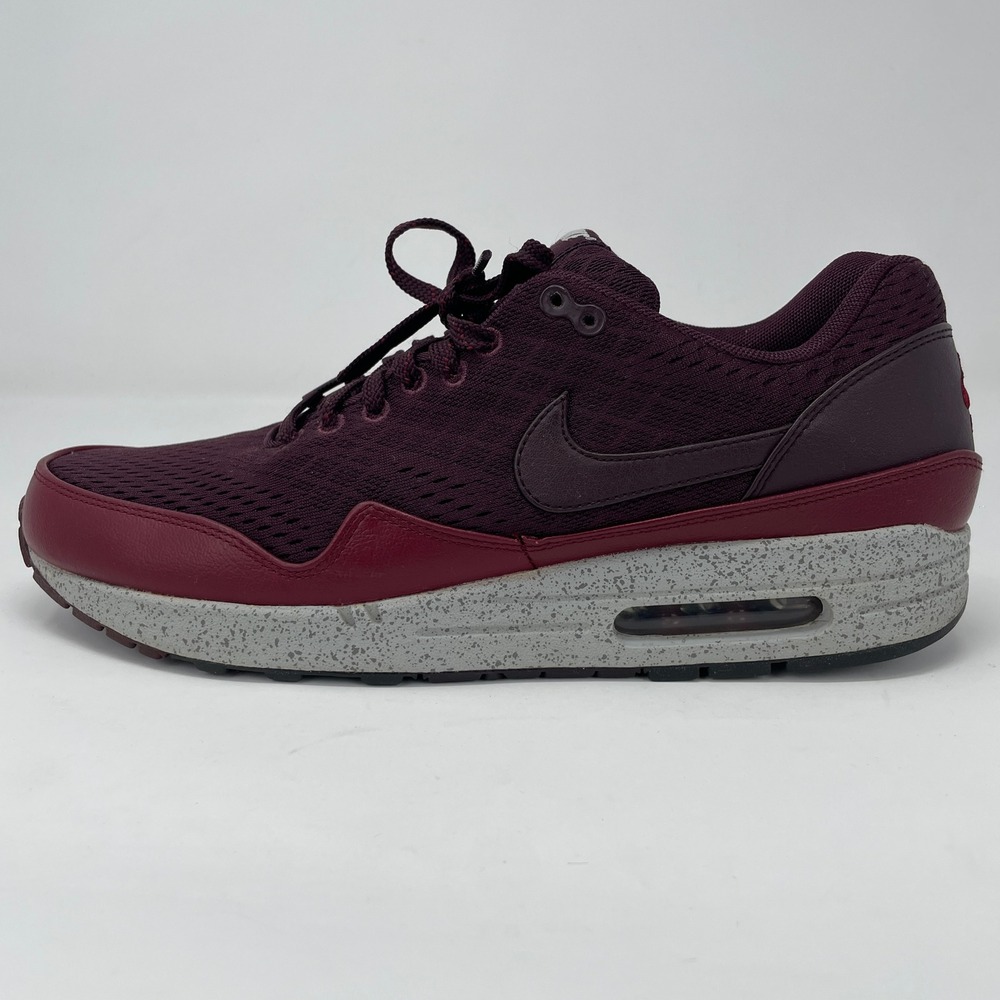 Nike Air Max 1 EM Premium London Burgundy Red Speckled Sneakers 554718-660 Sz 11